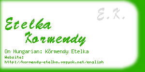 etelka kormendy business card